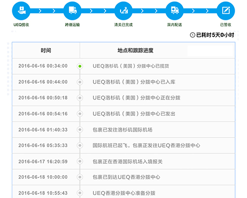 UEQ两大美国分拨中心顺畅连通美东美西