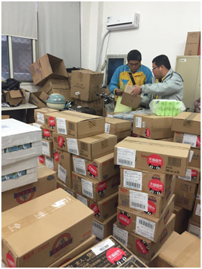 天猫商品进驻苏宁物流基地 818商品猫宁一起送
