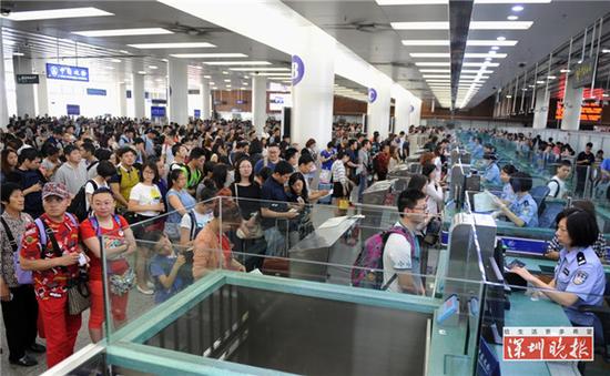 深圳福田口岸出入境旅客突破23万人次 创历史