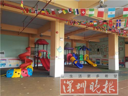 图为龙华童之乐幼儿园一楼室内活动场地