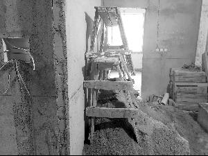 涉嫌非法改建的房屋正在施工。信息时报记者 陈子垤 摄