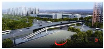 宏图路跨环城路人行天桥建成后效果图