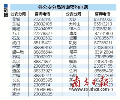 东莞户政窗口下月起每周日对外开放 方便市民