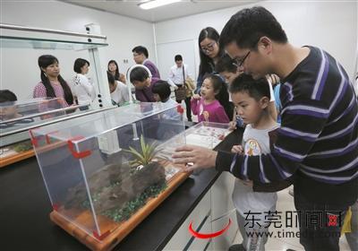小朋友们在老师的带领下参观实验室学习科学知识 资料图 记者 陈栋 摄