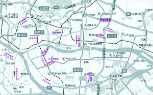开学首日早高峰时段中心城区主要易缓慢路段分布情况