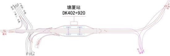 2016年中铁第四勘察设计院发布的东莞南站平面布置示意图