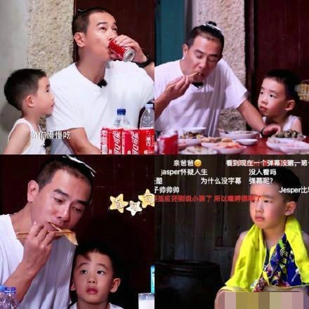 陈小春带着儿子Jasper上《爸爸去哪儿5》，第一集播出，两人就上了热搜。