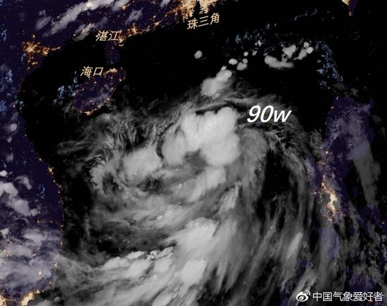 9月23日夜间90w卫星云图，来自H8