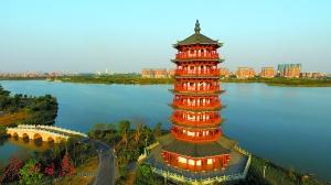 麻涌华阳湖湿地公园。广报记者卢政摄