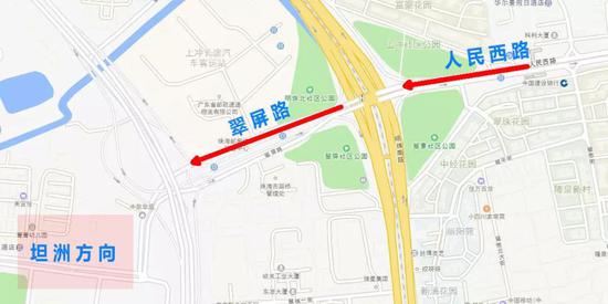 2、经由翠微西路—嘉园关隘绕行