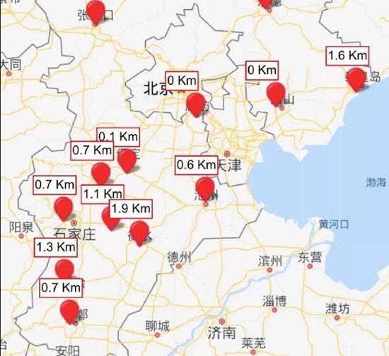 据河北天气微博，11月14日河北局部能见度为0.0公里