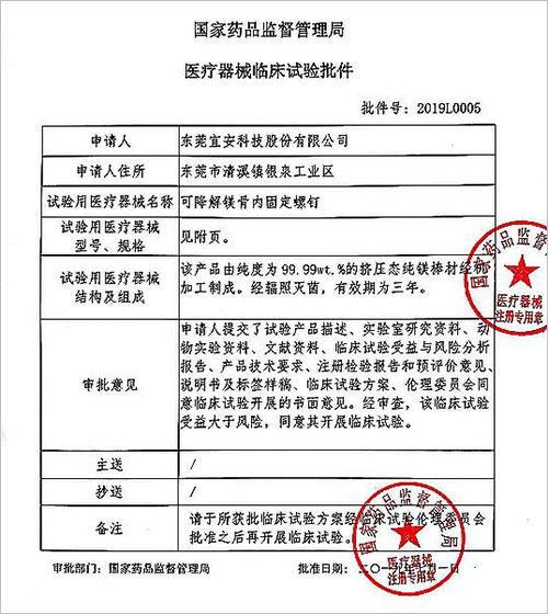 获得国家市场监督管理总局的临床试验批件