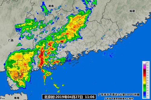 今天雷雨等强对流仍是广东天气的主角 局地有冰雹