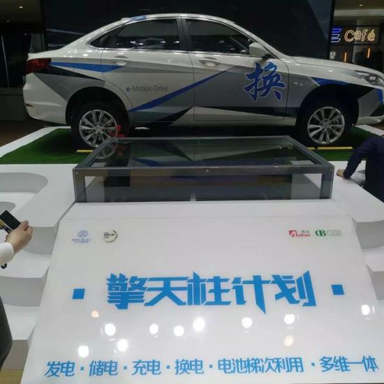 (北汽新能源还在现场展示了其“擎天柱计划”换电工程)
