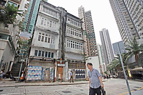 香港上环士丹顿街88至90号获古迹办建议列为二级历史建筑。图片来源：香港《大公报》记者 摄