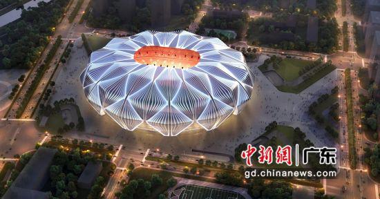 广州恒大足球场项目高清效果图 。作者：中建四局供图