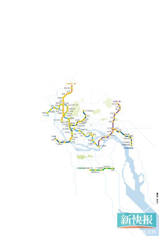 总长110公里,遍布7个行政区,十号线将缓解体育西路站换乘压力