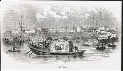 1842年,《伦敦新闻画报》上的版画,描绘了水上浮城的美丽景象。