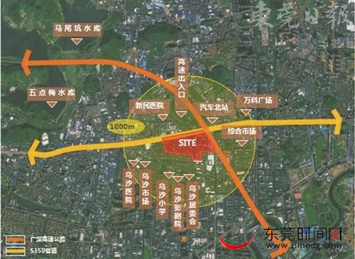 长安镇乌沙社区蔡屋产城融合更新单元区位图