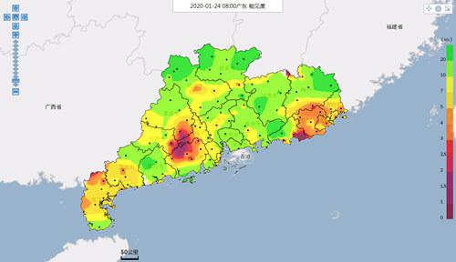 早上8点，部分地区能见度较低