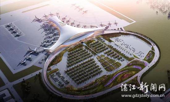 湛江机场迁建工程效果图。 湛江新闻网 图