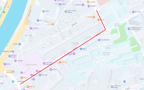 （东莞中学莞城校区周边路段）