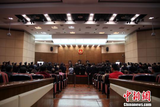 图为:浙江省绍兴市中级人民法院公开开庭审理案件 绍兴市中级人民法院供图