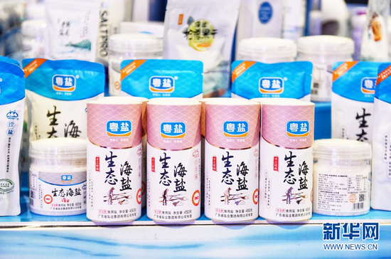 粤盐生态海盐。新华网发