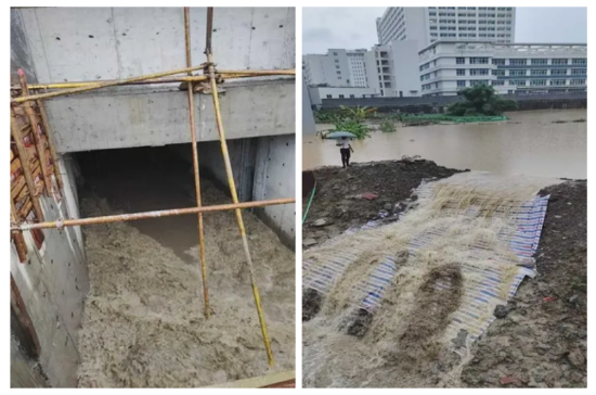 大暴雨期间城北排涝站启动自排系统助排