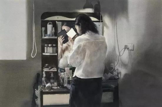 谢伟健 马来西亚 悦己之二 水彩·粉画 108cm×73cm