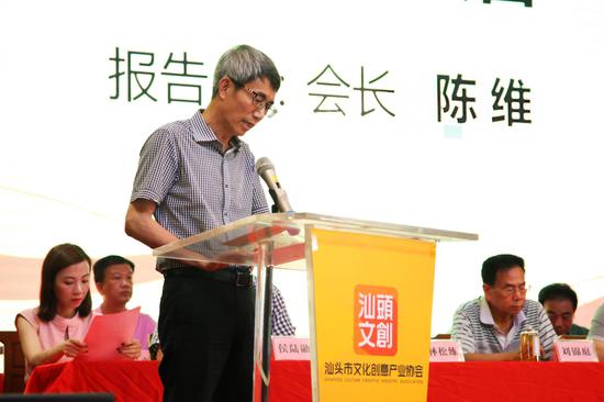 会长陈维作协会年度工作报告