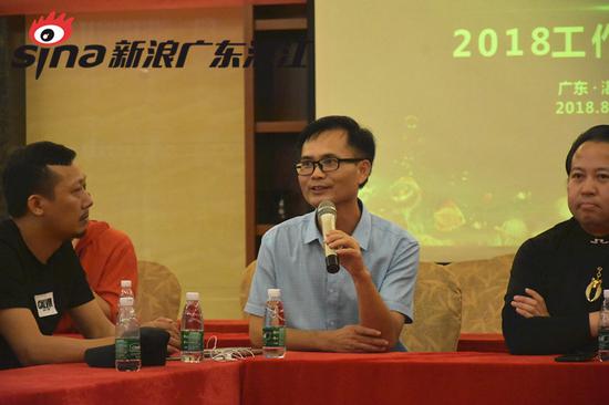 湛江中国海鲜美食之都品牌发展中心主任黄春雨讲话