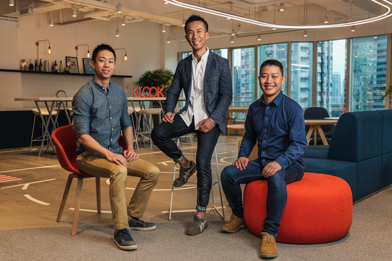KLOOK联合创始人王志豪 林照围 熊小康(左至右)