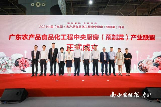广东农产品食品化工程中央厨房(预制菜)产业联盟正式成立。