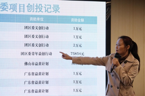 4-大良一心志愿者协会会长梁思敏作为优秀项目代表分享经验