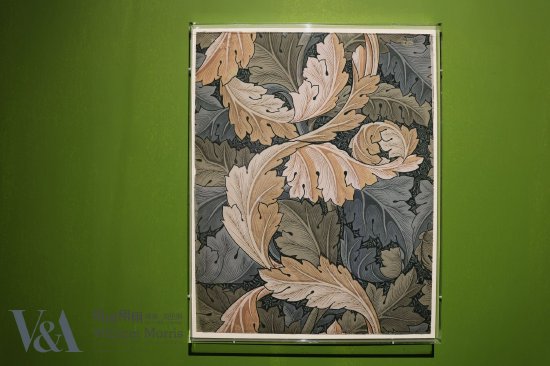 “茛苕”壁纸样本 威廉·莫里斯,设计师 约1875年 维多利亚与艾尔伯特博物馆