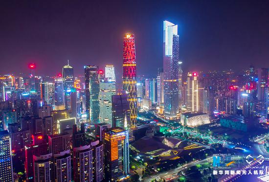 珠江新城高楼林立。（图片来源：新华网）