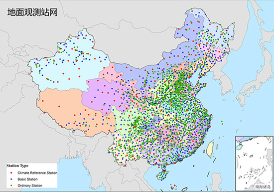 全国地面观测站分布图与GPS掩星技术