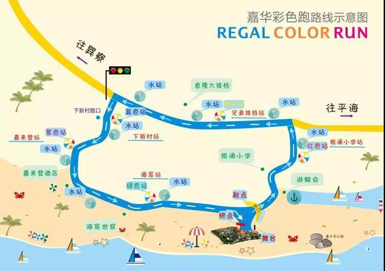 彩色跑路线