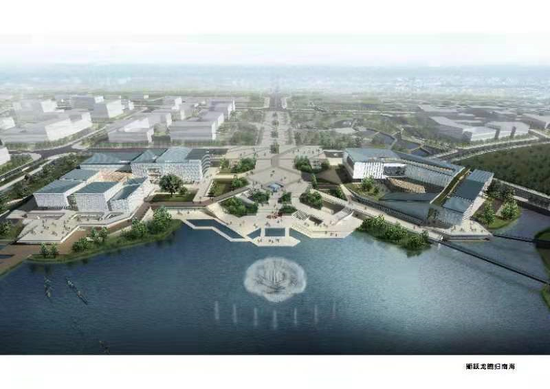 有为馆建成后,将与飞鸿馆分别以狮跳、龙腾造型拱卫于听音湖广场两侧,“一文一武”的功能定位交相辉映,突出南海樵山文化中心的主体建筑形象