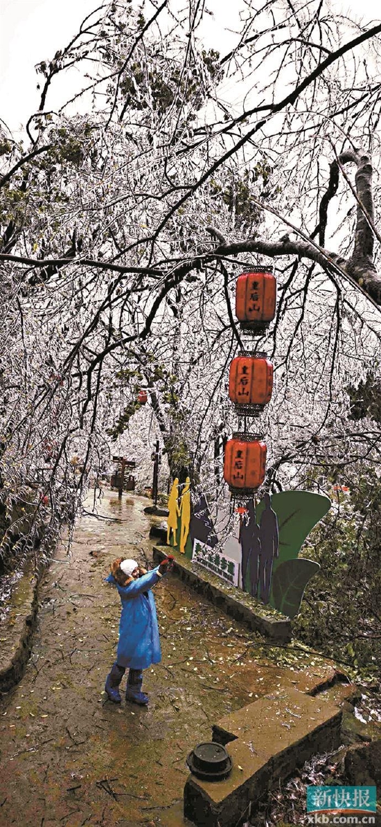 南岭迎来2022年第一场雪