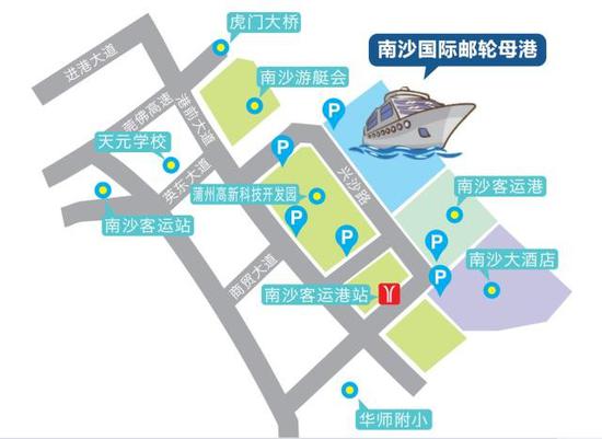 图为活动场地附近停车场分布