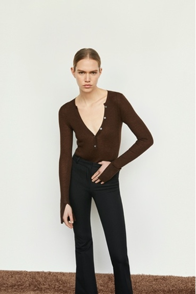Rib Henley Sweater 罗纹针织衫