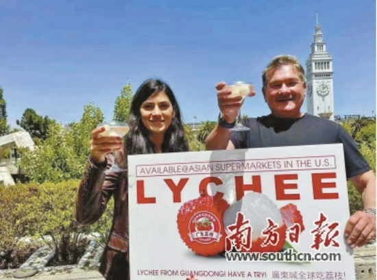 广东荔枝品鉴会美国旧金山站。 受访者供图