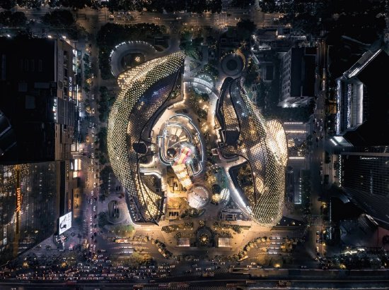 “双鱼”造型的天环广场&nbsp; 图虫创意