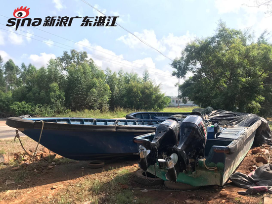 (梁槐团伙作案工具飞艇4艘 张志莹 摄)