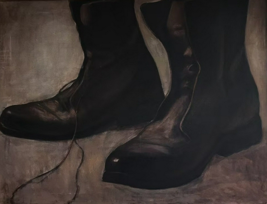 《鞋系列2》 作品材质：布面油画 作品尺寸 ：60x80cm 创作年代：2021年