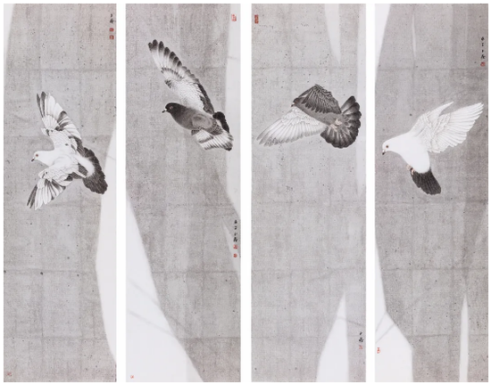 《和光同尘》系列 | 130x45cmx4 | 纸本设色