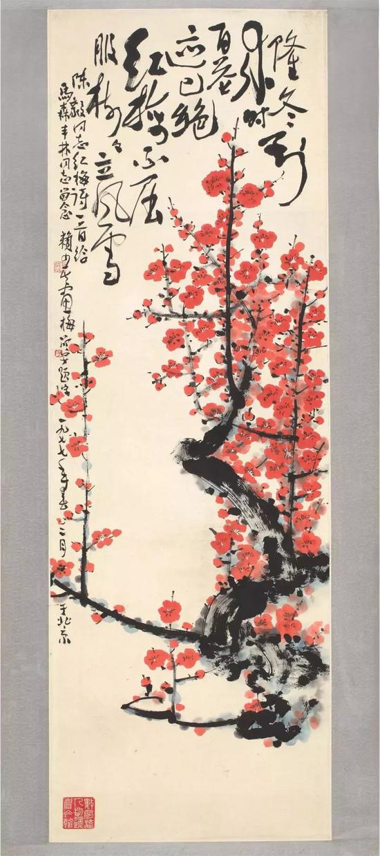 红梅颂 | 尺寸:103×35cm