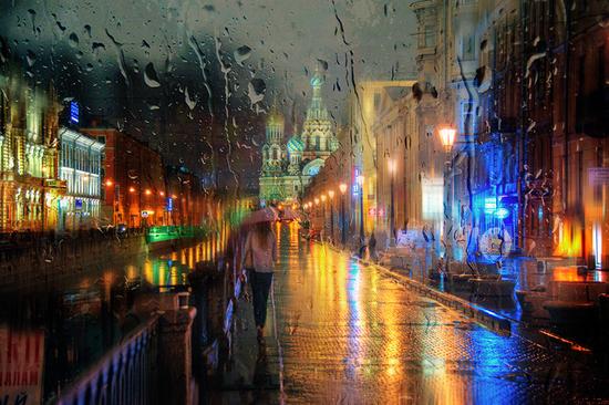 宛若油画般的雨天街头摄影